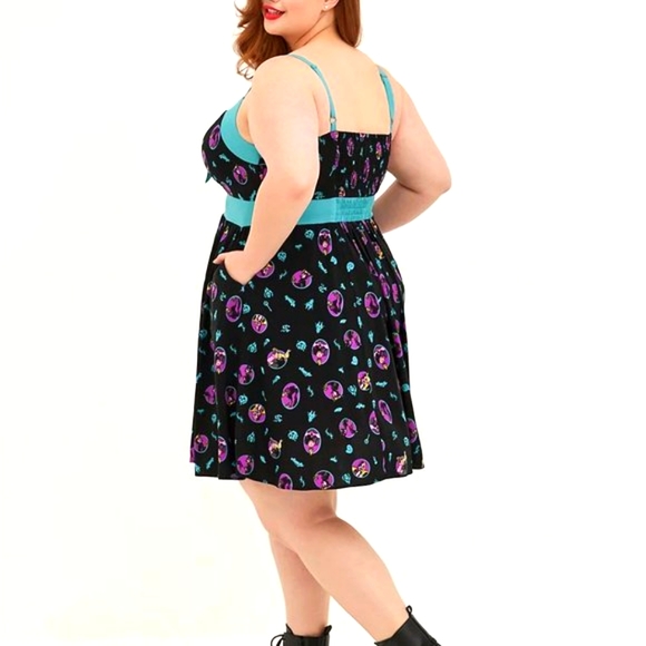❤️NWT VINTAGE TORRID VILLAINS SWEETHEART CHALLIS - TIE FRONT - SUMMER TANK DRESS - Picture 4 of 15
